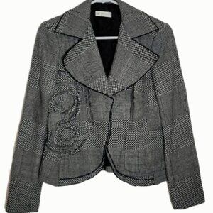 Zucchero designer jacket high quality, tweed mix pattern pockets